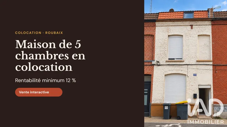 Maison 6 pièces 88 m² · à Roubaix · 88 m² · 160 000 €