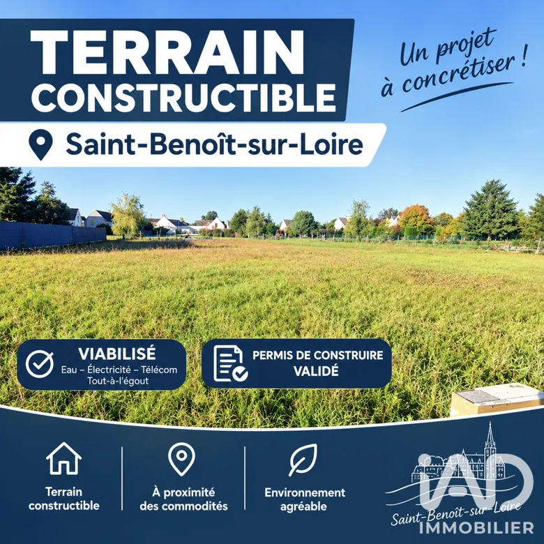 Terrain 668 m² · à Saint-Benoît-sur-Loire · 44 999 €