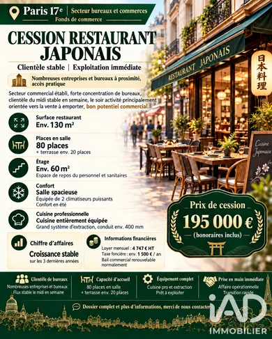 Restaurant à Paris (75017)