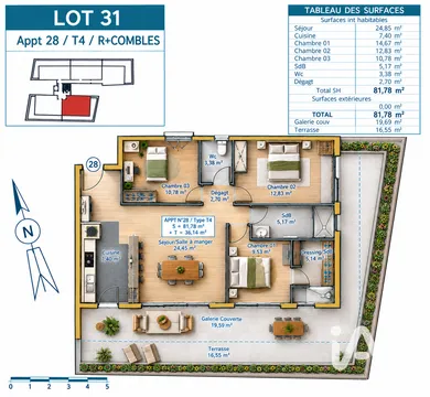 Appartement à Saint-Pierre (97410)