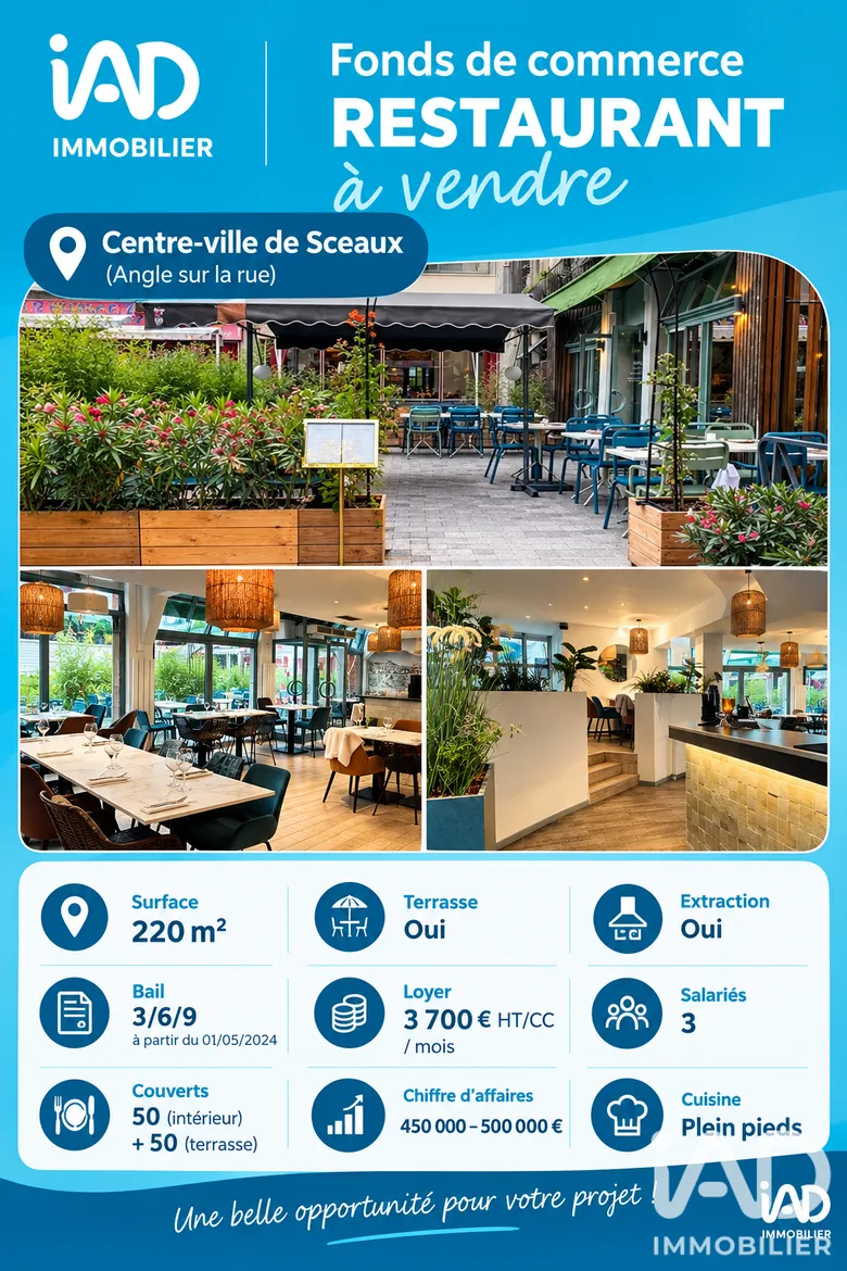 Local commercial 220 m² · à Sceaux · 220 m² · 470 400 €