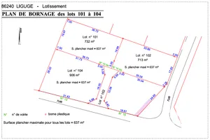 Building plot in Ligugé (86240)