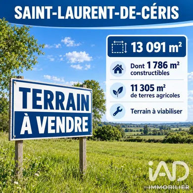 Terrain à bâtir à Saint-Laurent-de-Céris (16450)