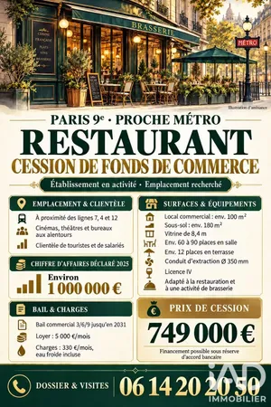 Restaurant à Paris (75009)