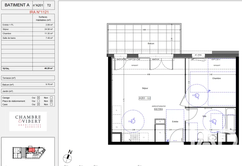 Appartement 2 pièces 46 m² · à Challes-les-Eaux · 46 m² · 670 €/mois