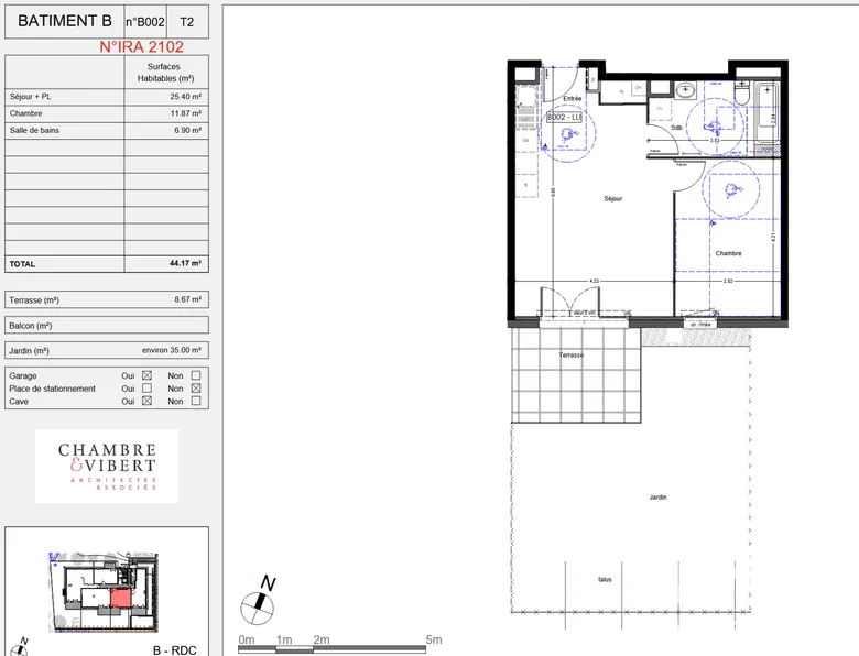 Appartement 2 pièces 44 m² · à Challes-les-Eaux · 44 m² · 619 €/mois