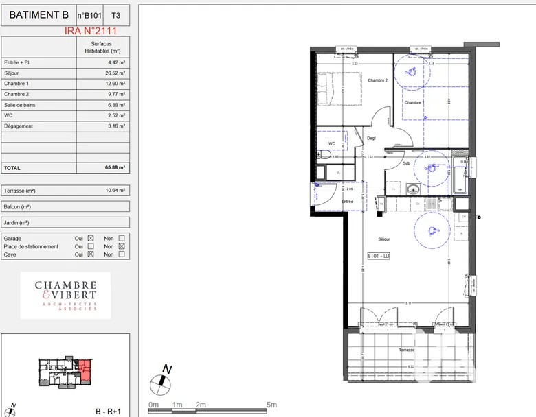 Appartement 3 pièces 65 m² · à Challes-les-Eaux · 65 m² · 837 €/mois