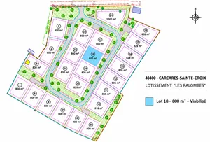 Building plot in Carcarès-Sainte-Croix (40400)