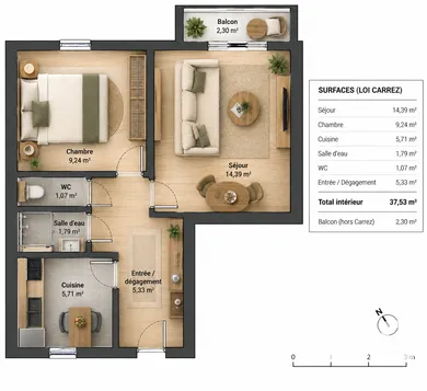 Appartement à Marseille (13010)
