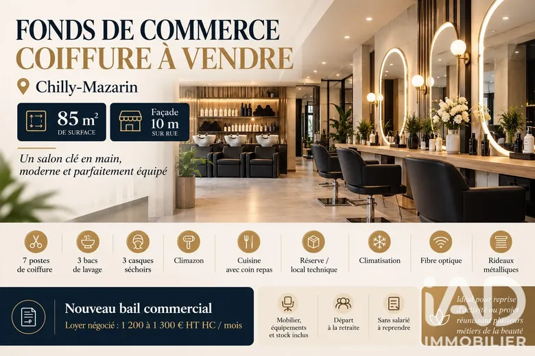 Local commercial 86 m² · à Chilly-Mazarin · 86 m² · 44 000 €