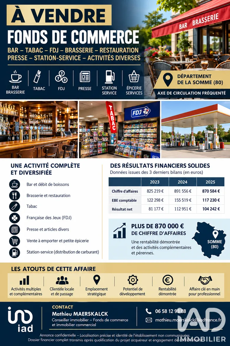 Local commercial 800 m² · à Brailly-Cornehotte · 800 m² · 433 600 €