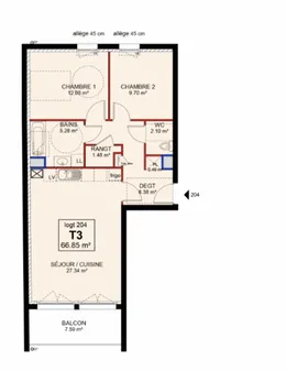 Appartement à Anzin-Saint-Aubin (62223)