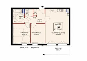 Appartement à Anzin-Saint-Aubin (62223)