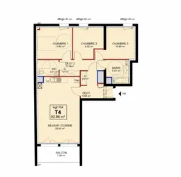 Appartement à Anzin-Saint-Aubin (62223)