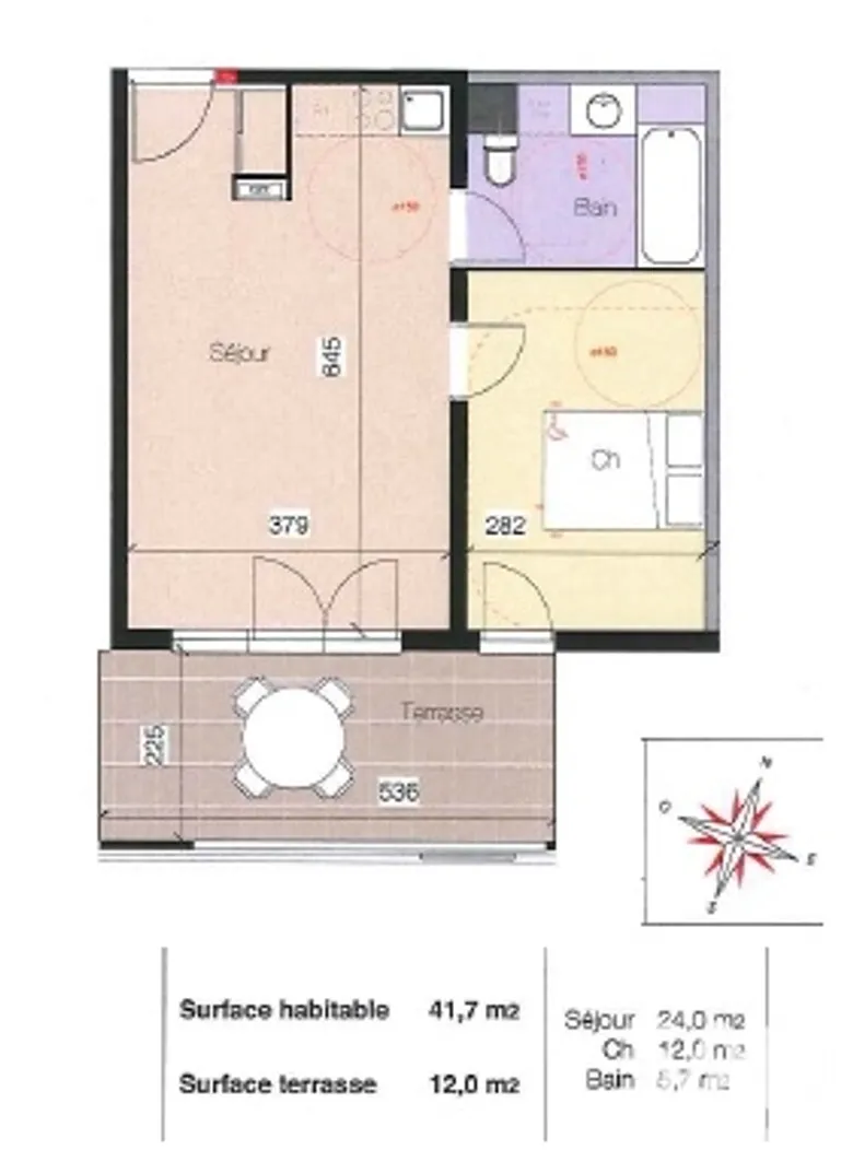 Appartement 2 pièces 42 m² · à Montpellier · 42,1 m² · 840 €/mois