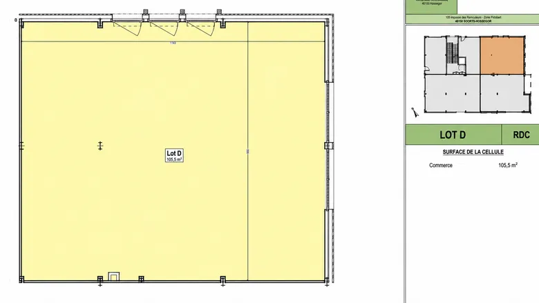Local commercial 106 m² · à Soorts-Hossegor · 105,5 m² · 334 800 €